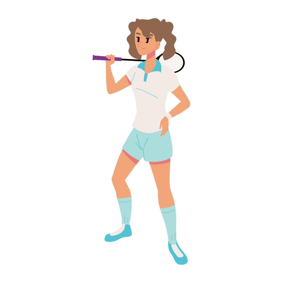 female player tennis vector