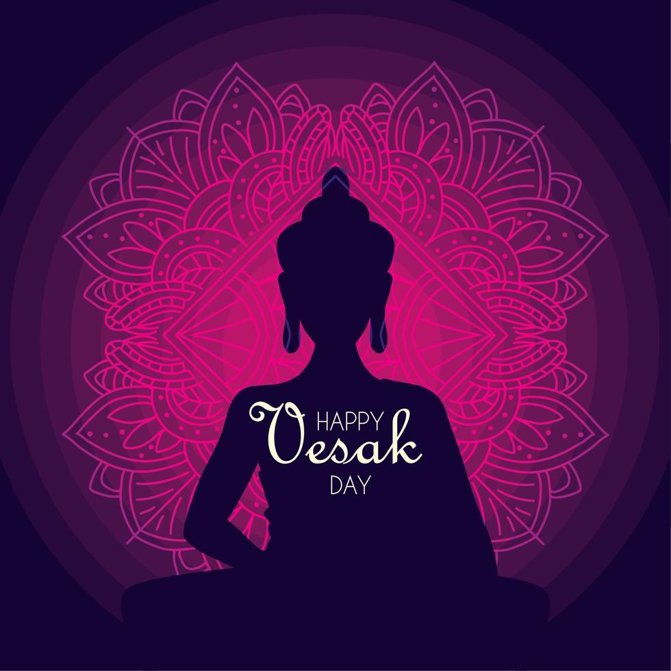 happy vesak day event vector