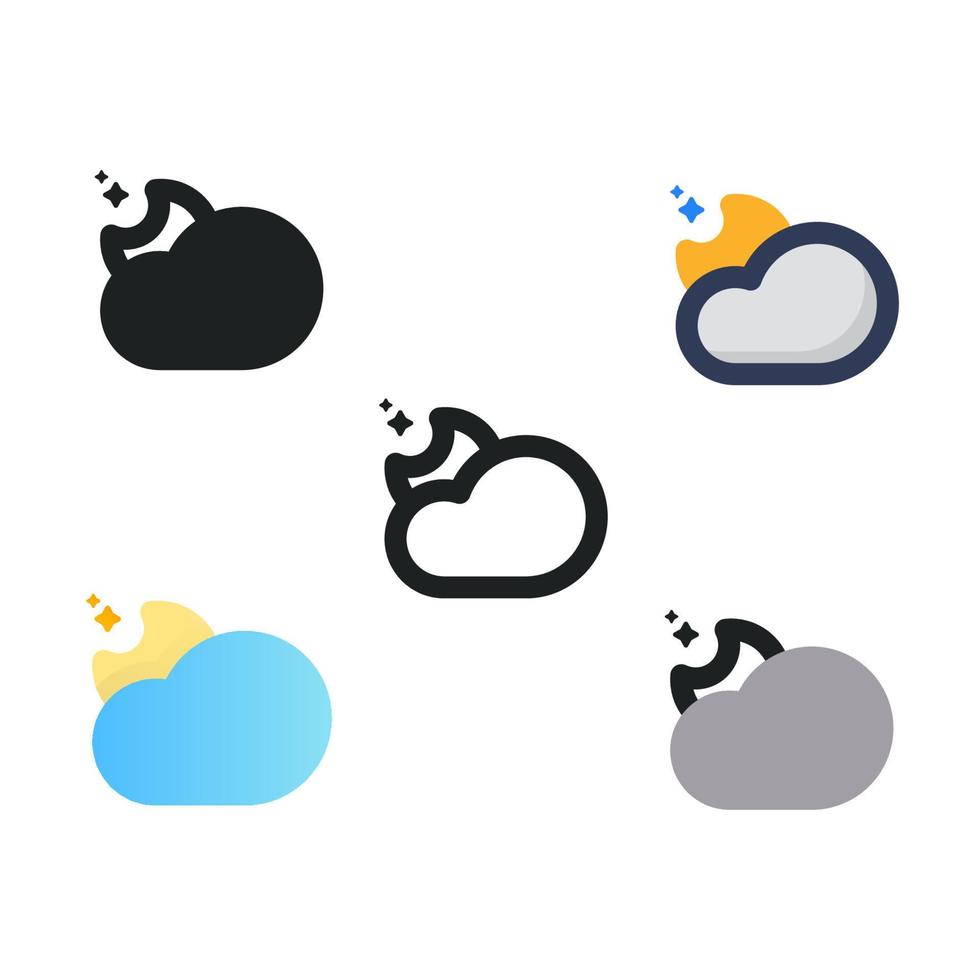 icono del tiempo en la nube vector