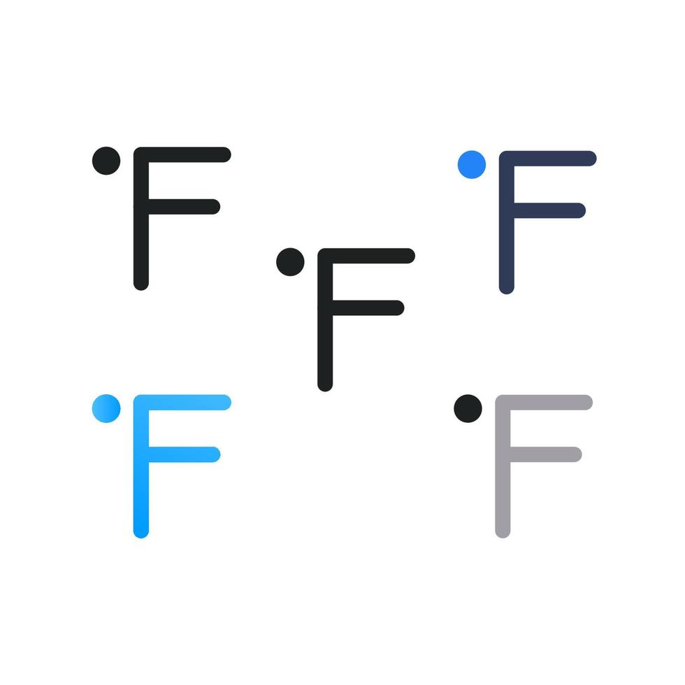 icono de temperatura Fahrenheit vector