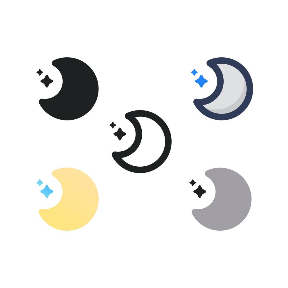 Moon and Stars Icon 11213264 Vector Art at Vecteezy