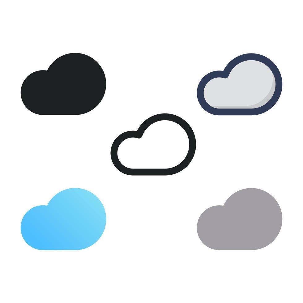 icono del tiempo en la nube vector