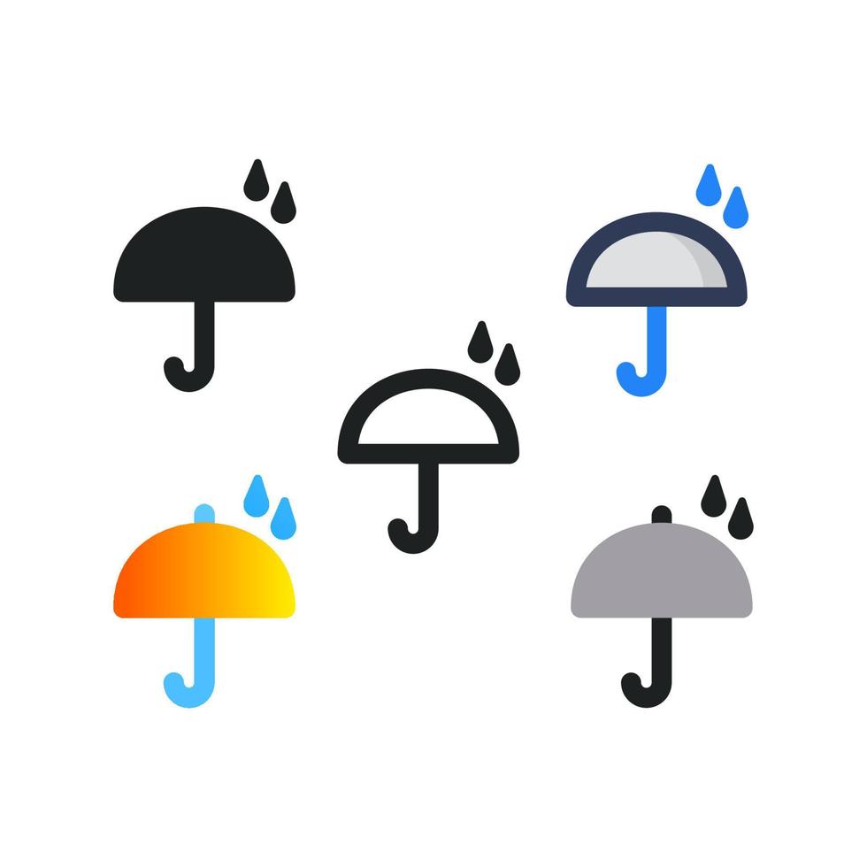 icono de la temporada de lluvias vector