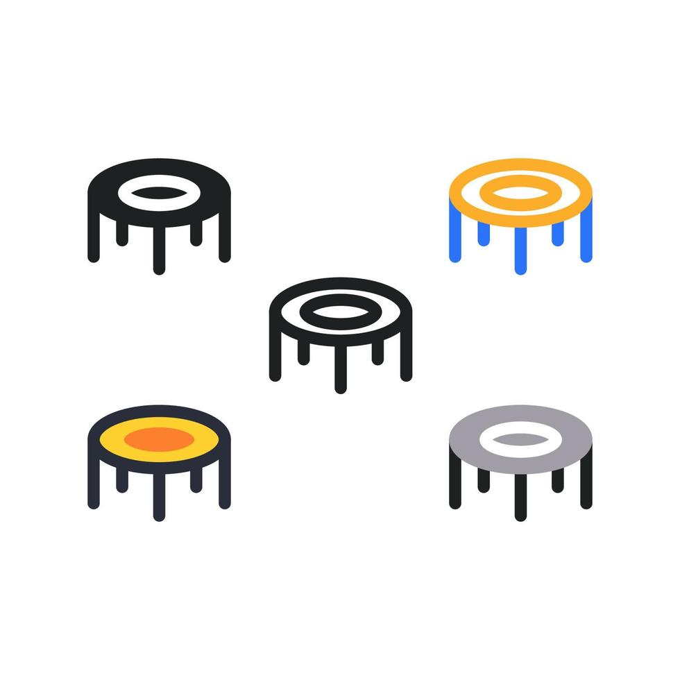 icono de deporte de trampolín vector