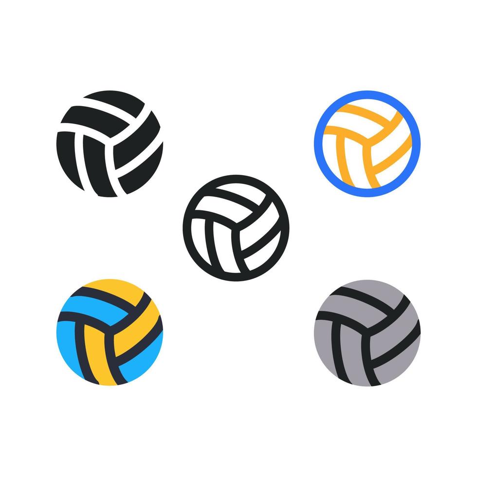 icono de pelota de voleibol vector