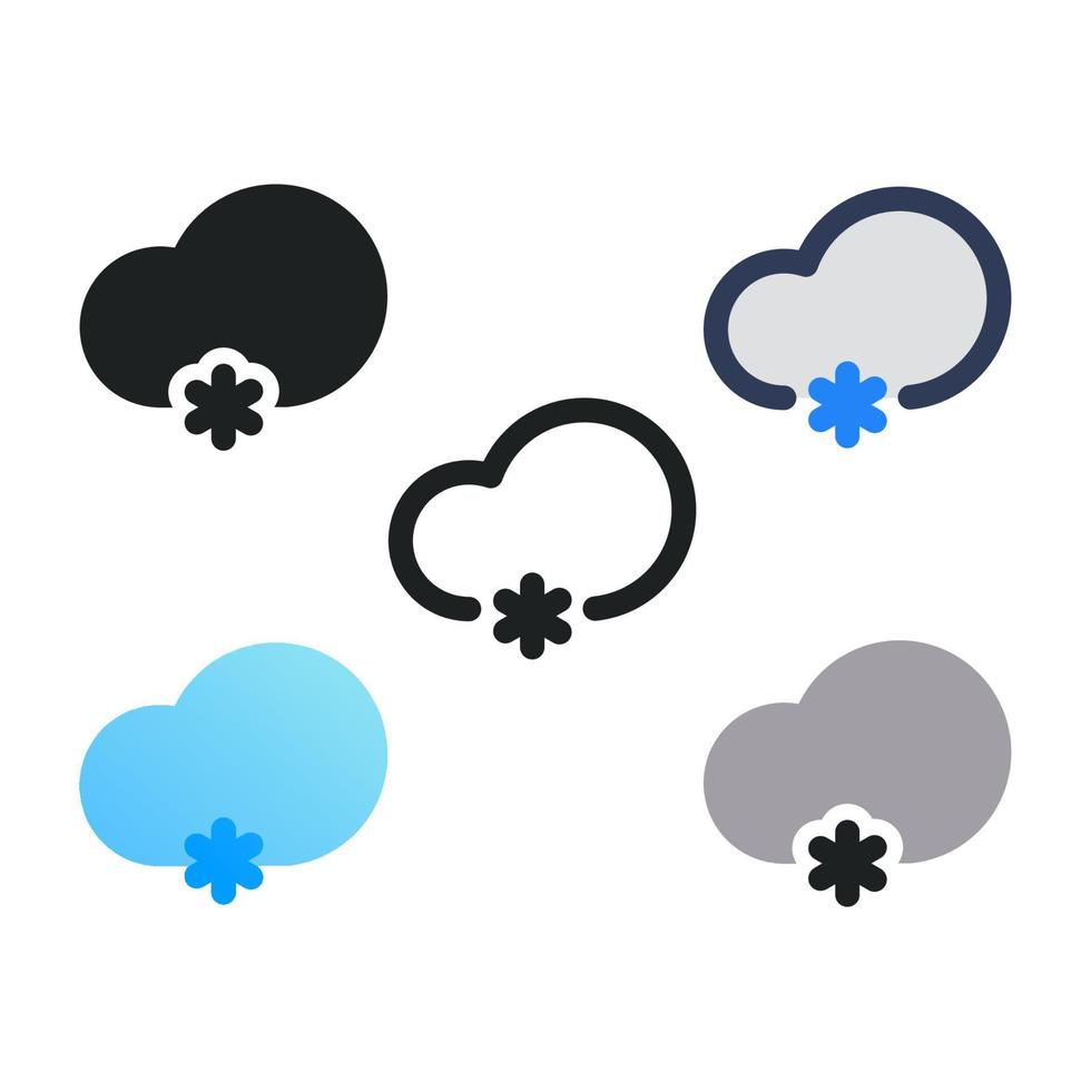 Snow Cloud Icon vector
