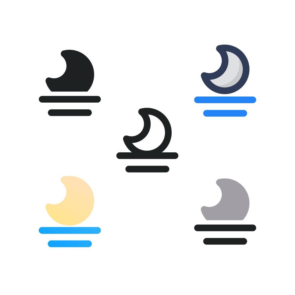 Moon Rise Icon vector