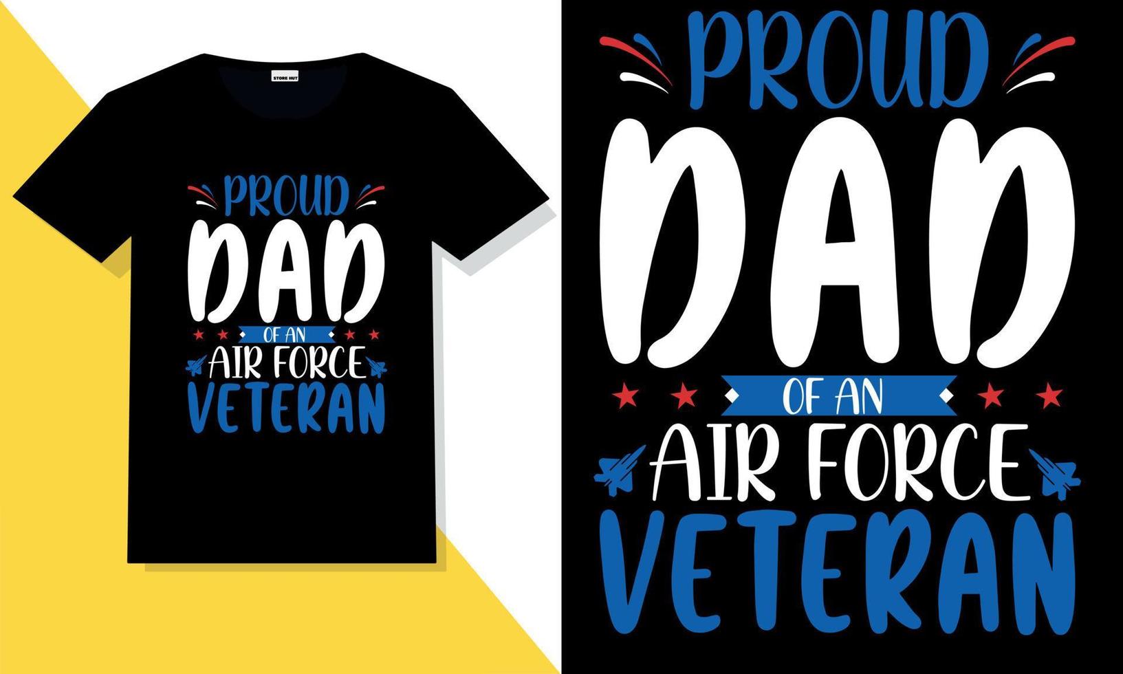 Trendy veteran t shirt design vector