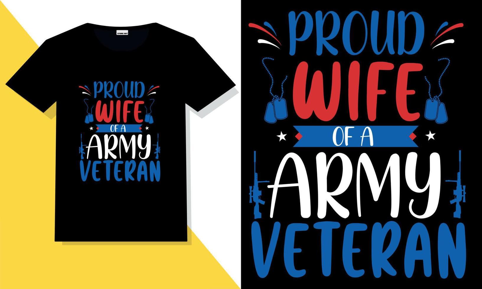 Trendy veteran t shirt design vector