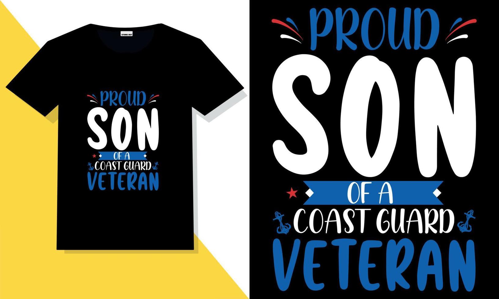 Trendy veteran t shirt design vector