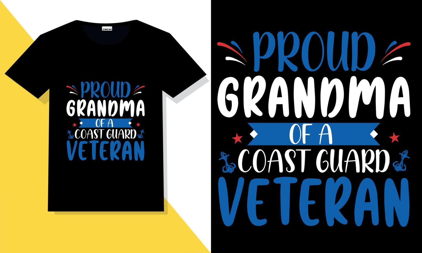 Trendy veteran t shirt design vector