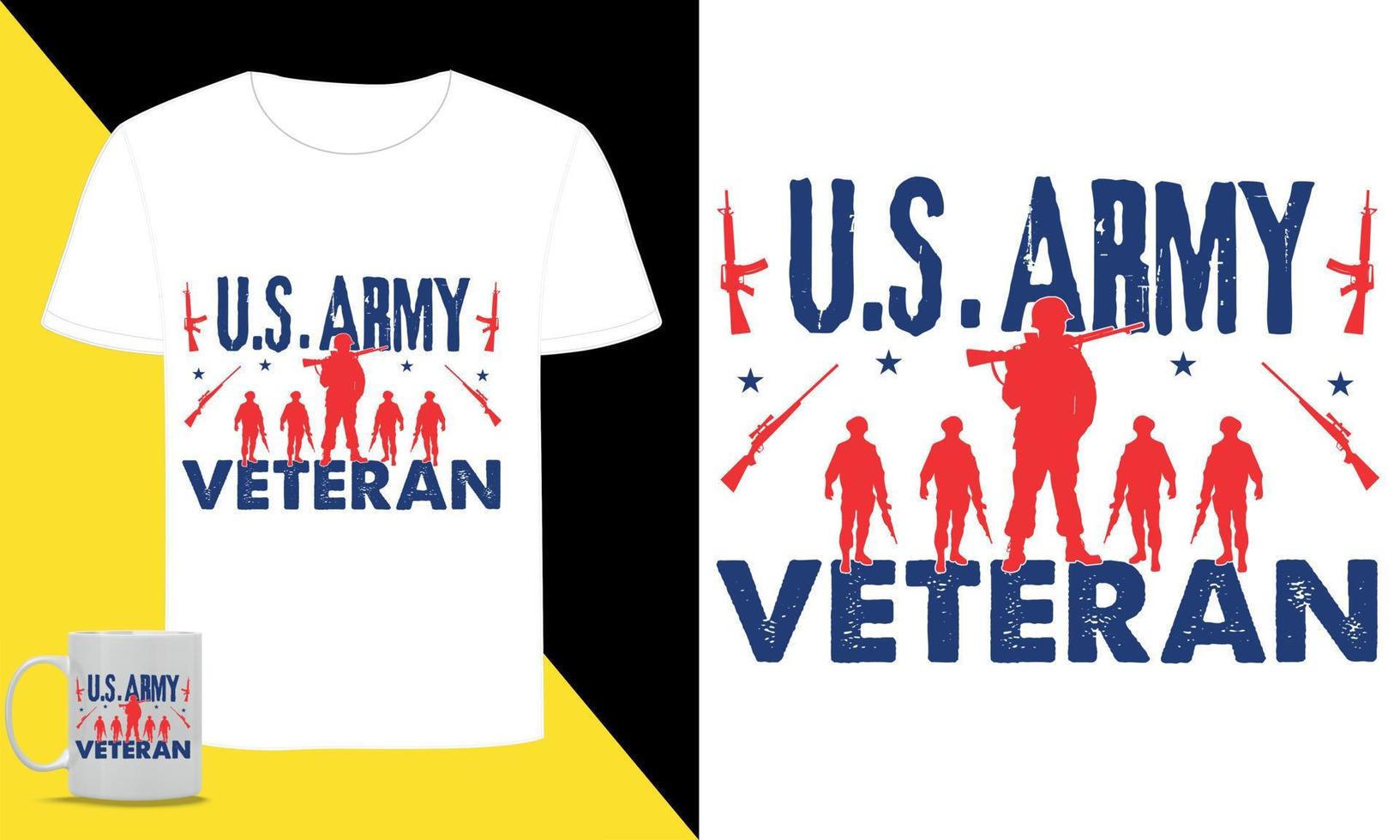 vector de diseño de camiseta de veterano de moda