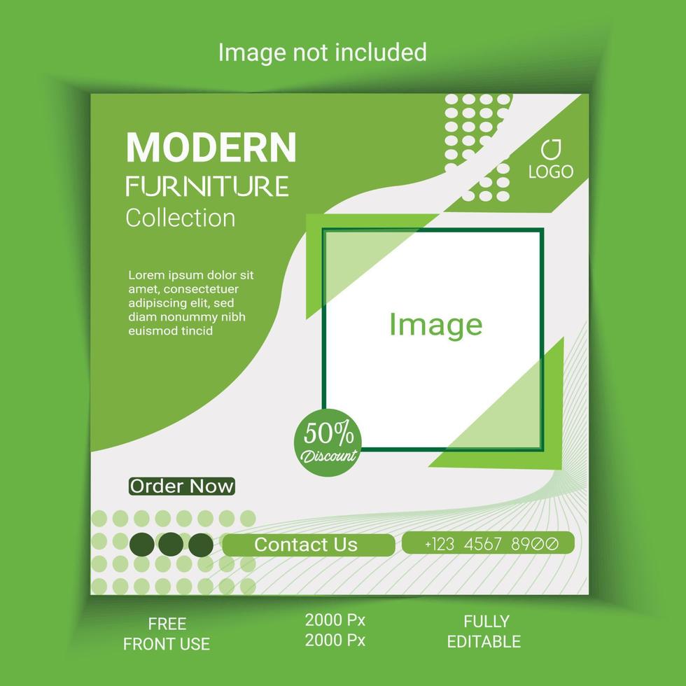 Social media post design vector