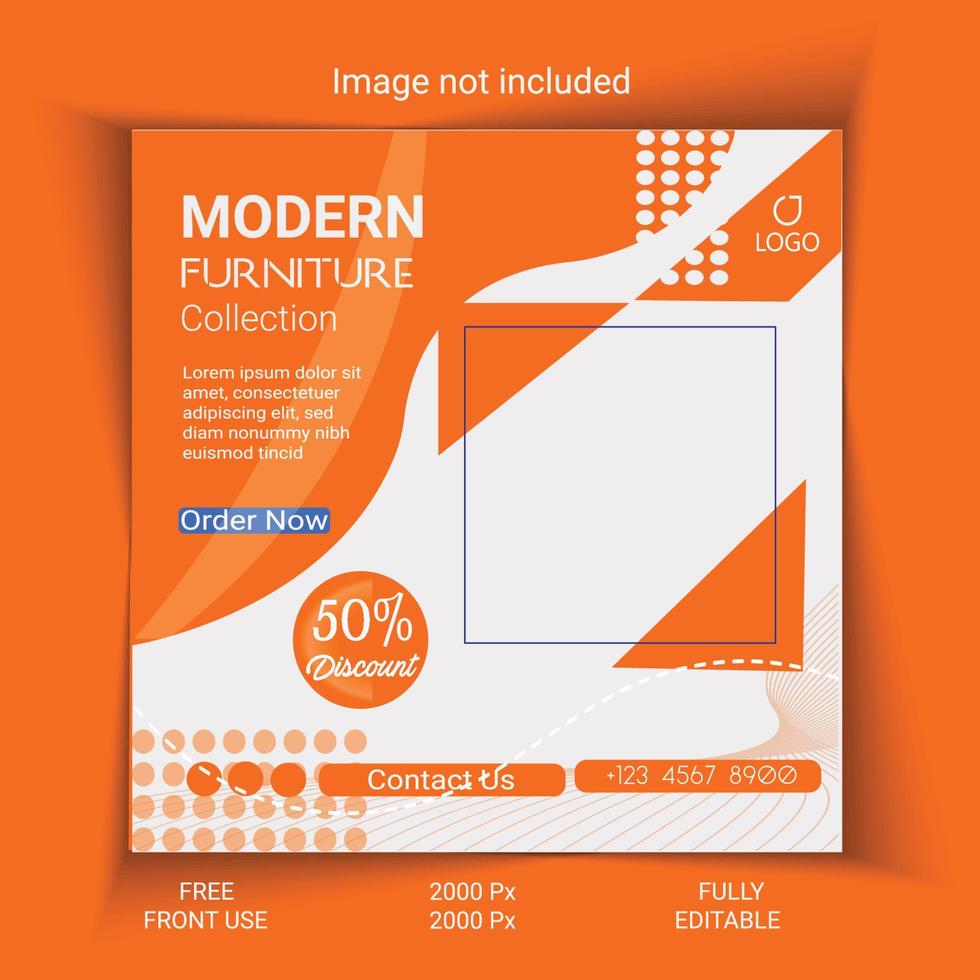Social media post design vector