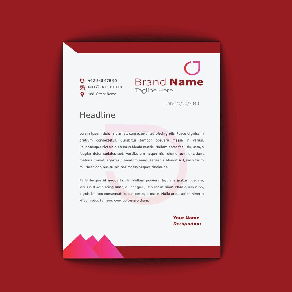 Business letterhead design vector