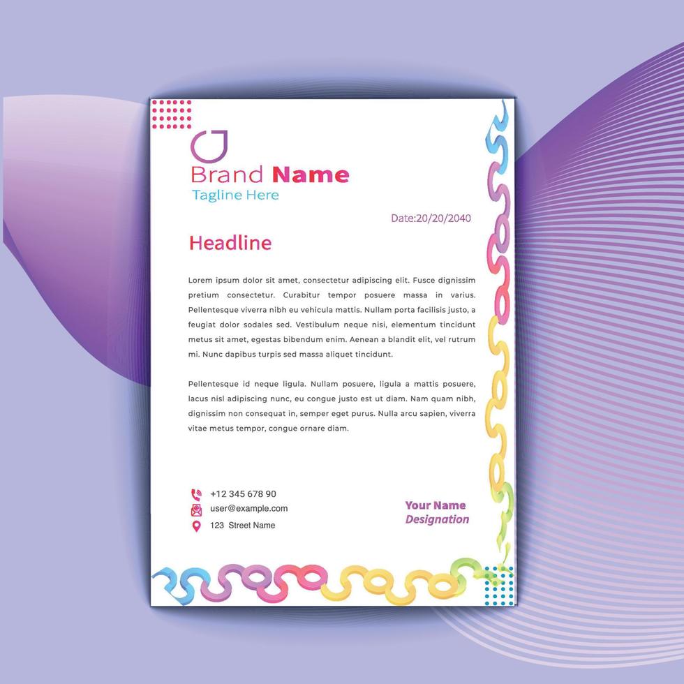 Business letterhead design for your business vector