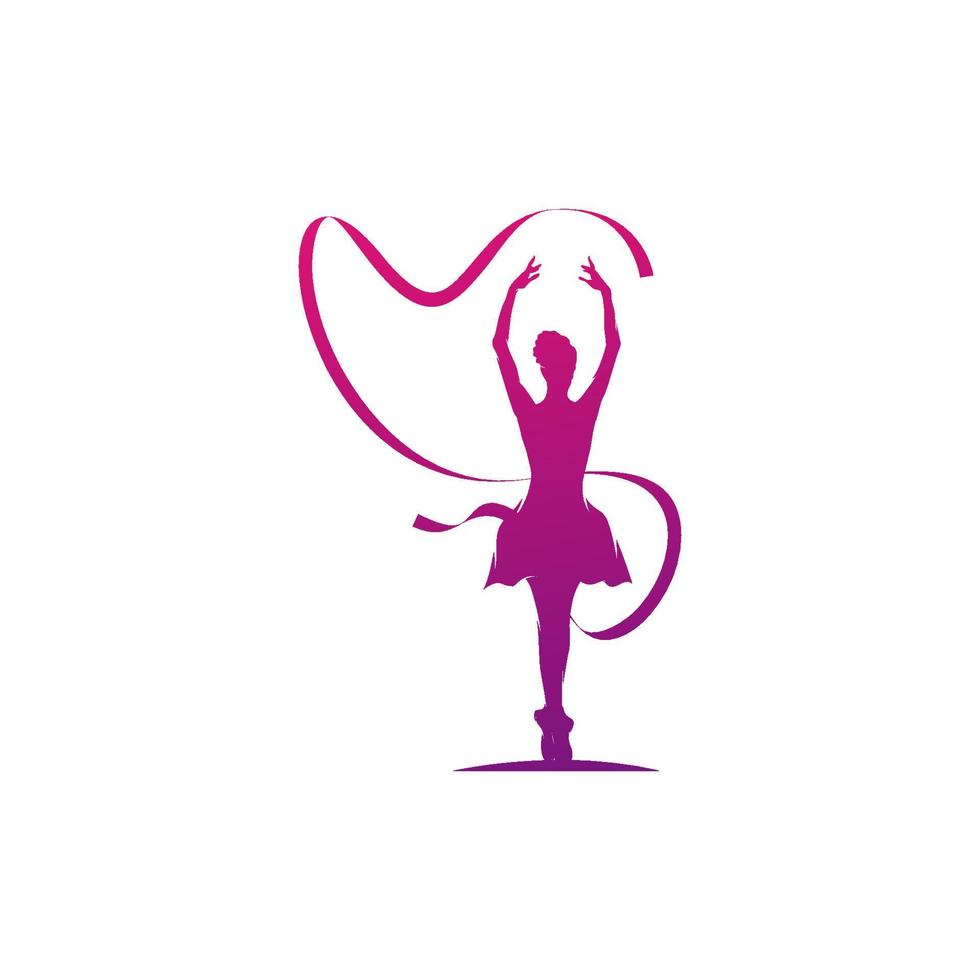 logotipo para una plantilla de diseño de logotipo de estudio de ballet