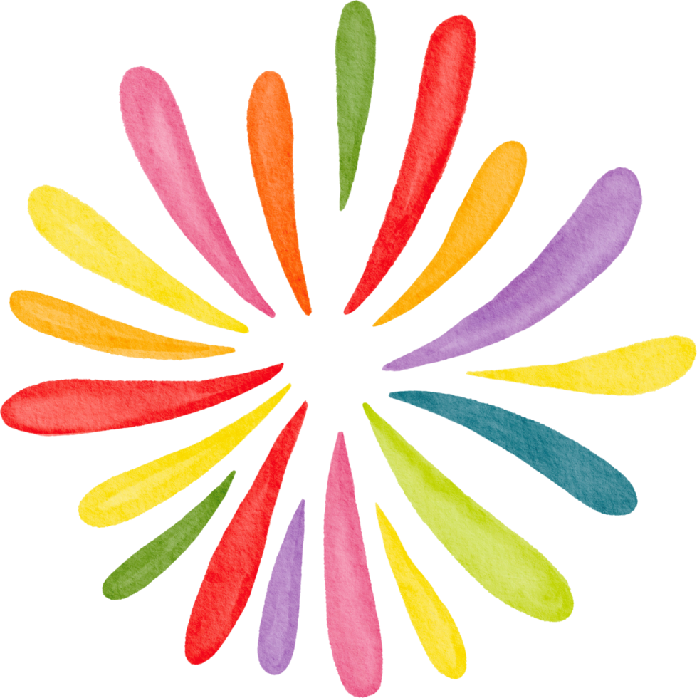 Watercolor painted 4th of july png