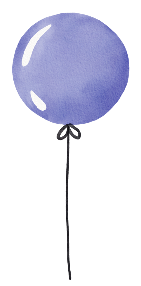 Watercolor Balloon for birthday png