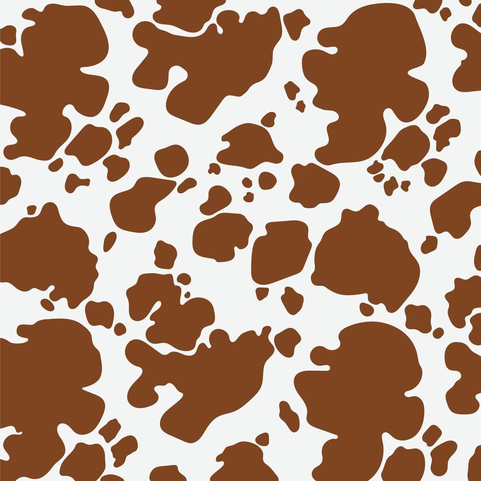 Vector brown cow print pattern animal. Cow skin abstract for printing, cutting, and crafts Ideal for mugs, stickers, stencils, web, cover. wall stickers, home decorate and more.