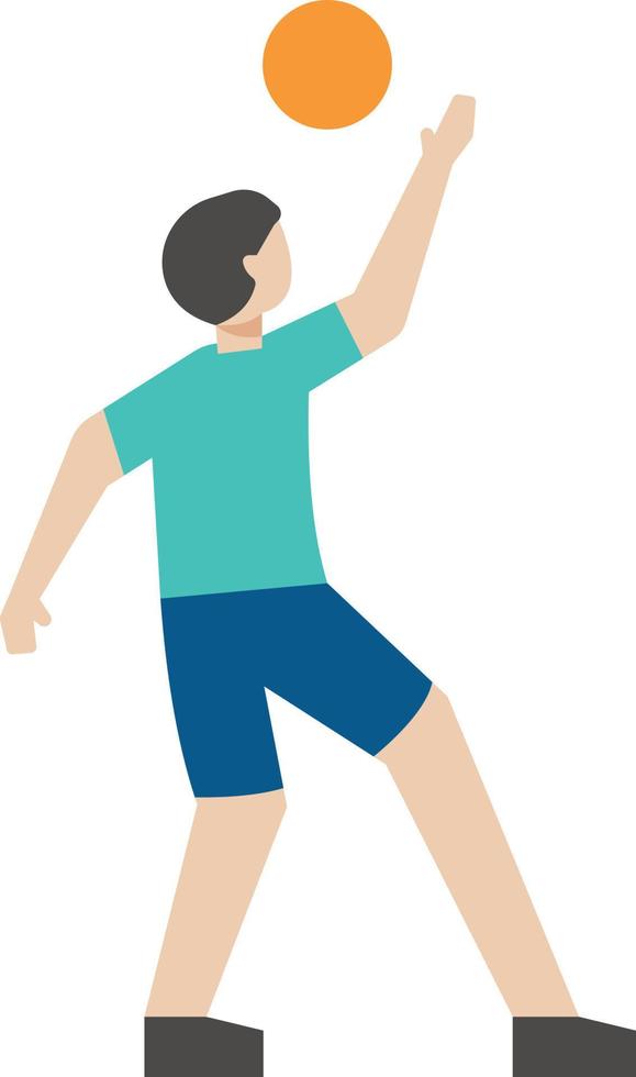 A boy is playing with a ball. vector