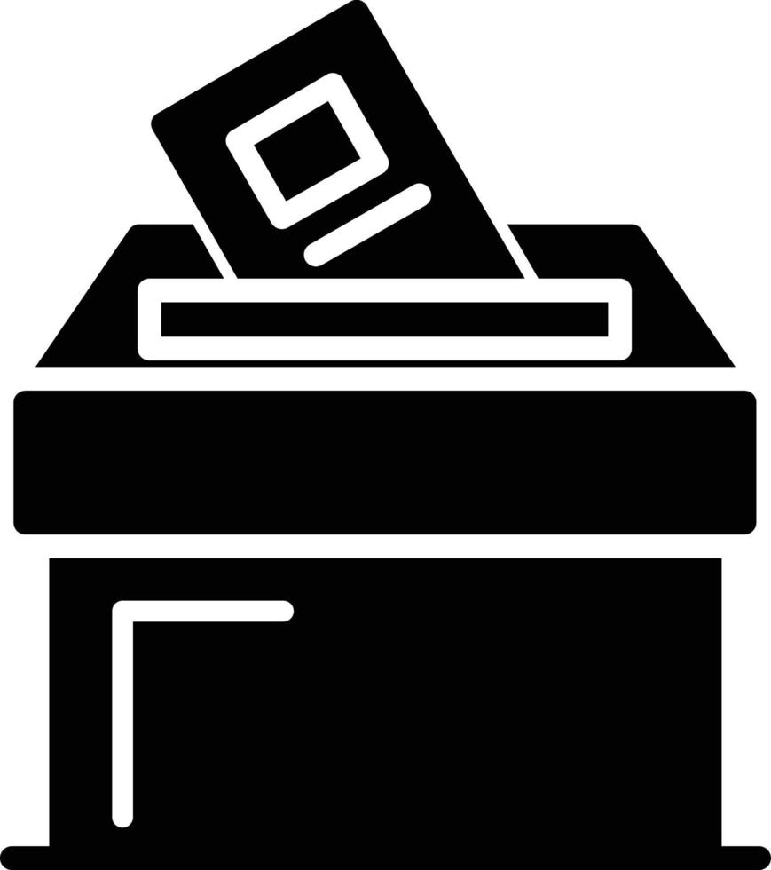 Ballot Box Glyph Icon vector