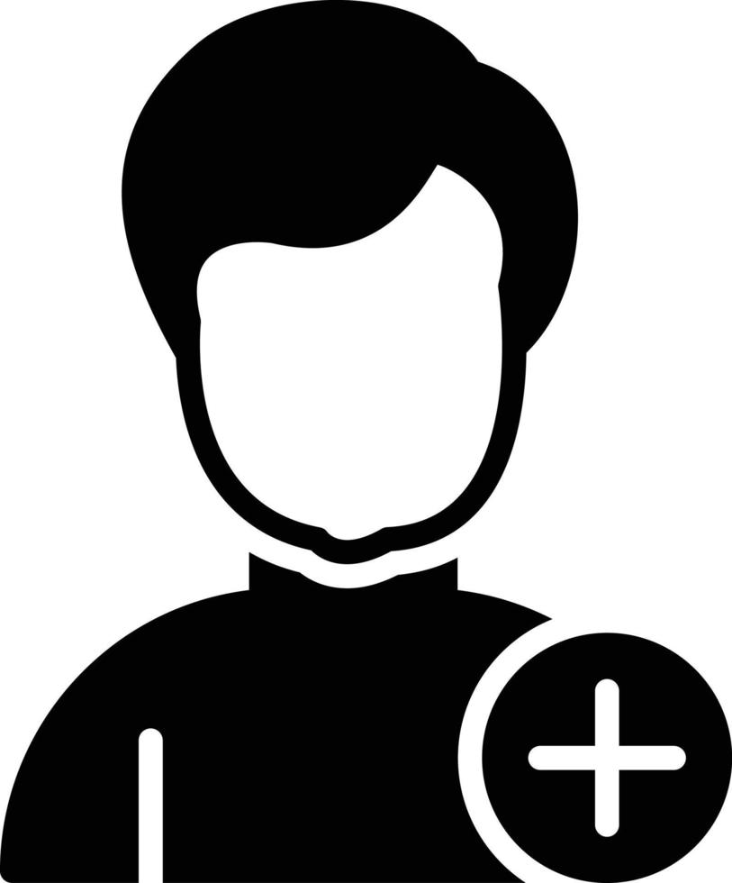 User Add Glyph Icon vector