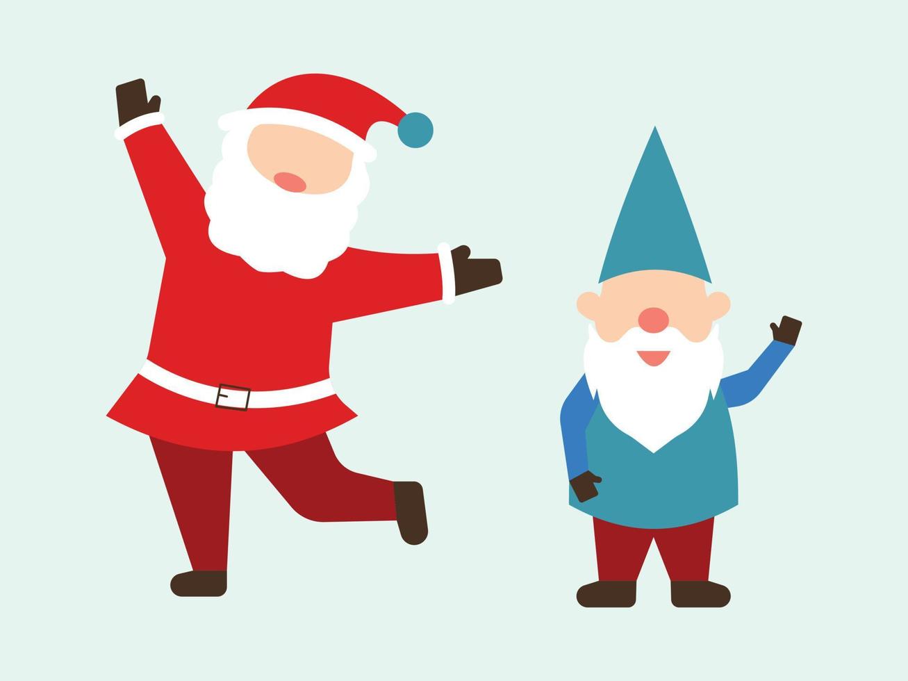 santa claus está bailando. vector