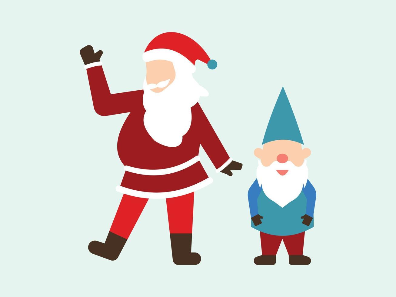 Santa Claus stands. vector