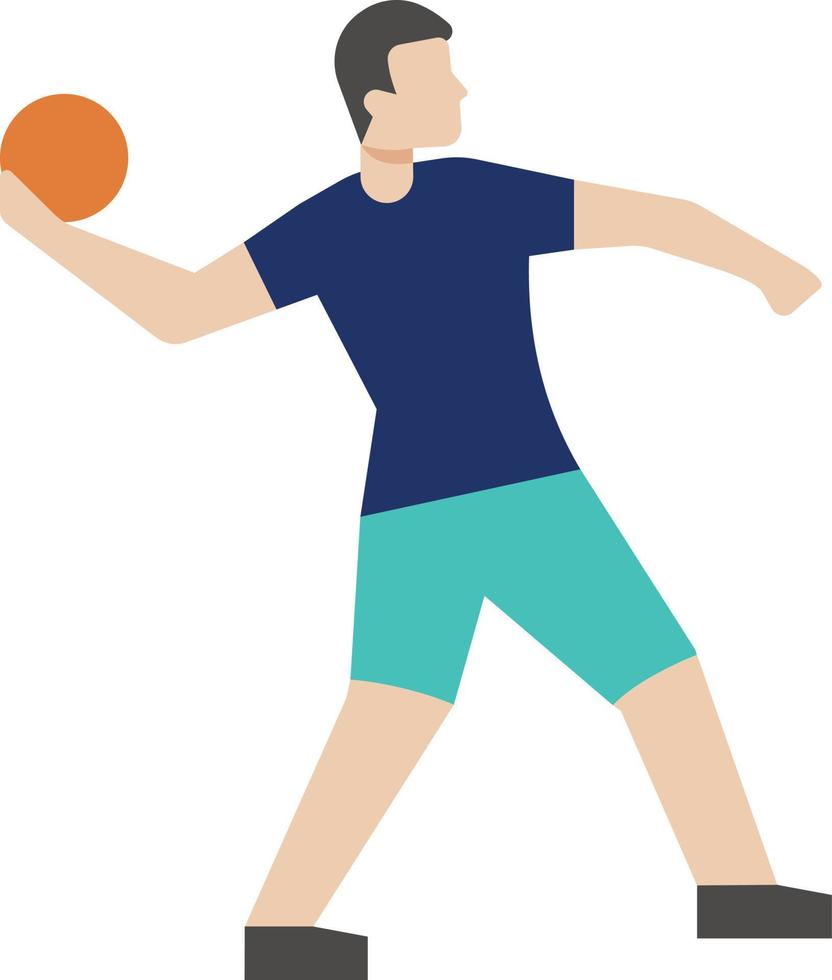 The boy is throwing the ball. vector