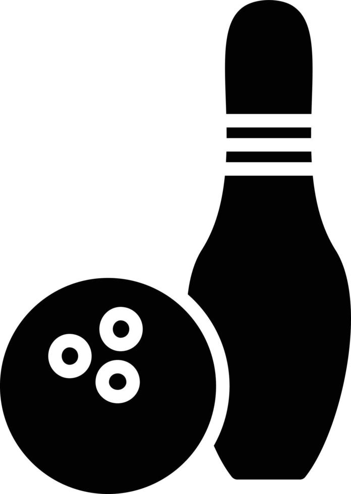 icono de glifo de bolos vector