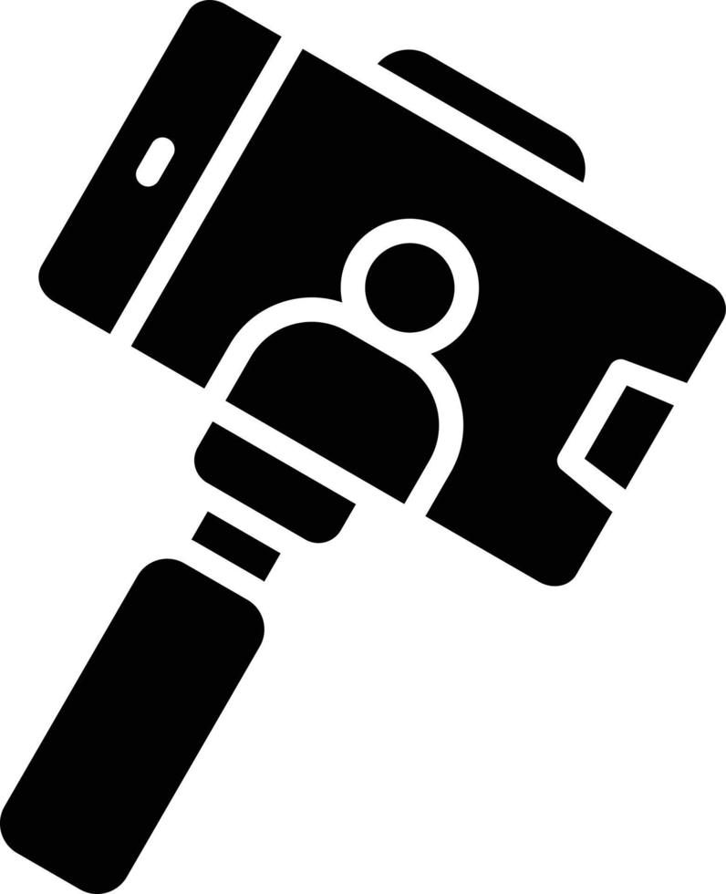 Selfie Stick Glyph Icon vector