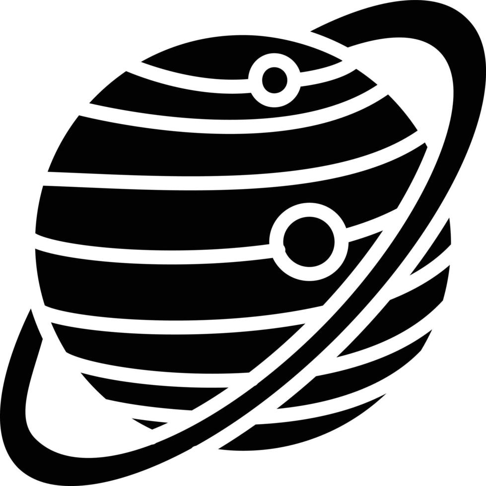 Saturn Glyph Icon vector