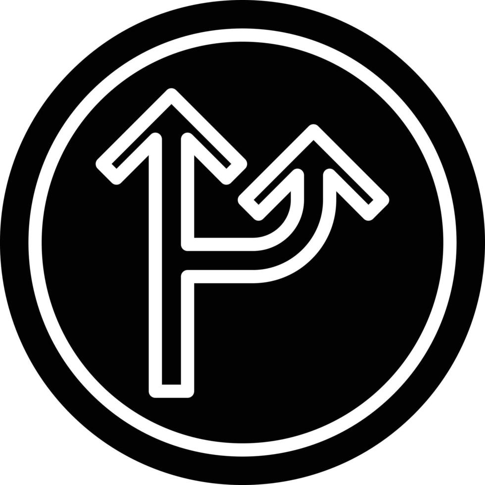 Straight Arrow Glyph Icon vector