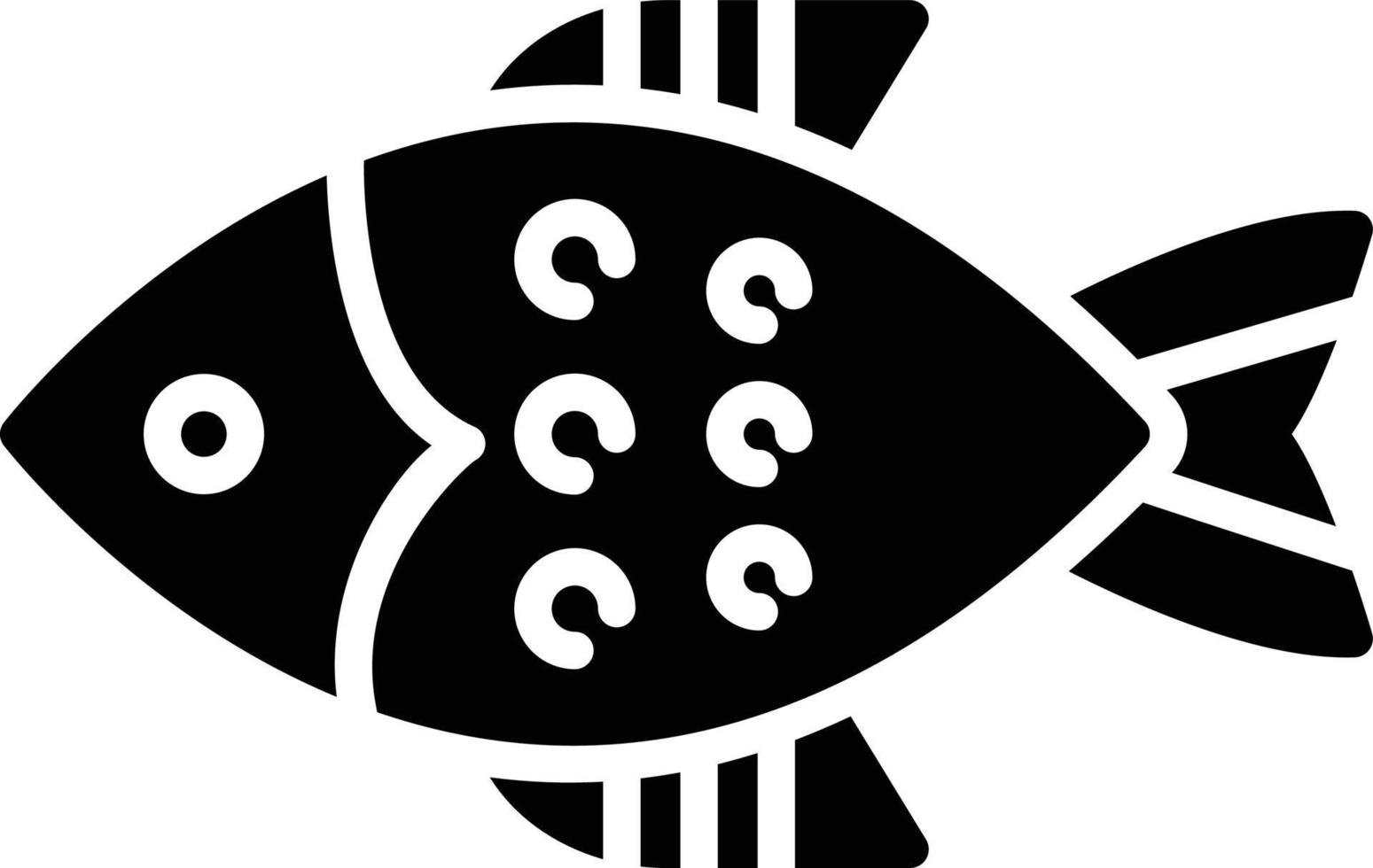 Fish Glyph Icon vector