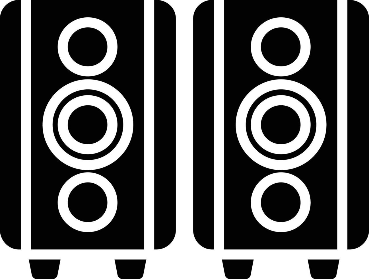 icono de glifo de altavoz vector