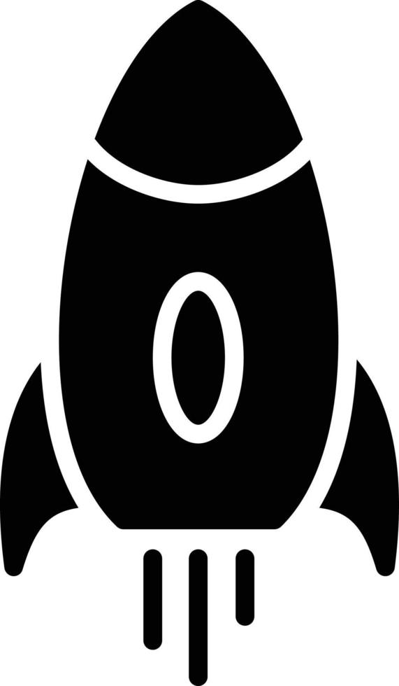 rocket Glyph Icon vector