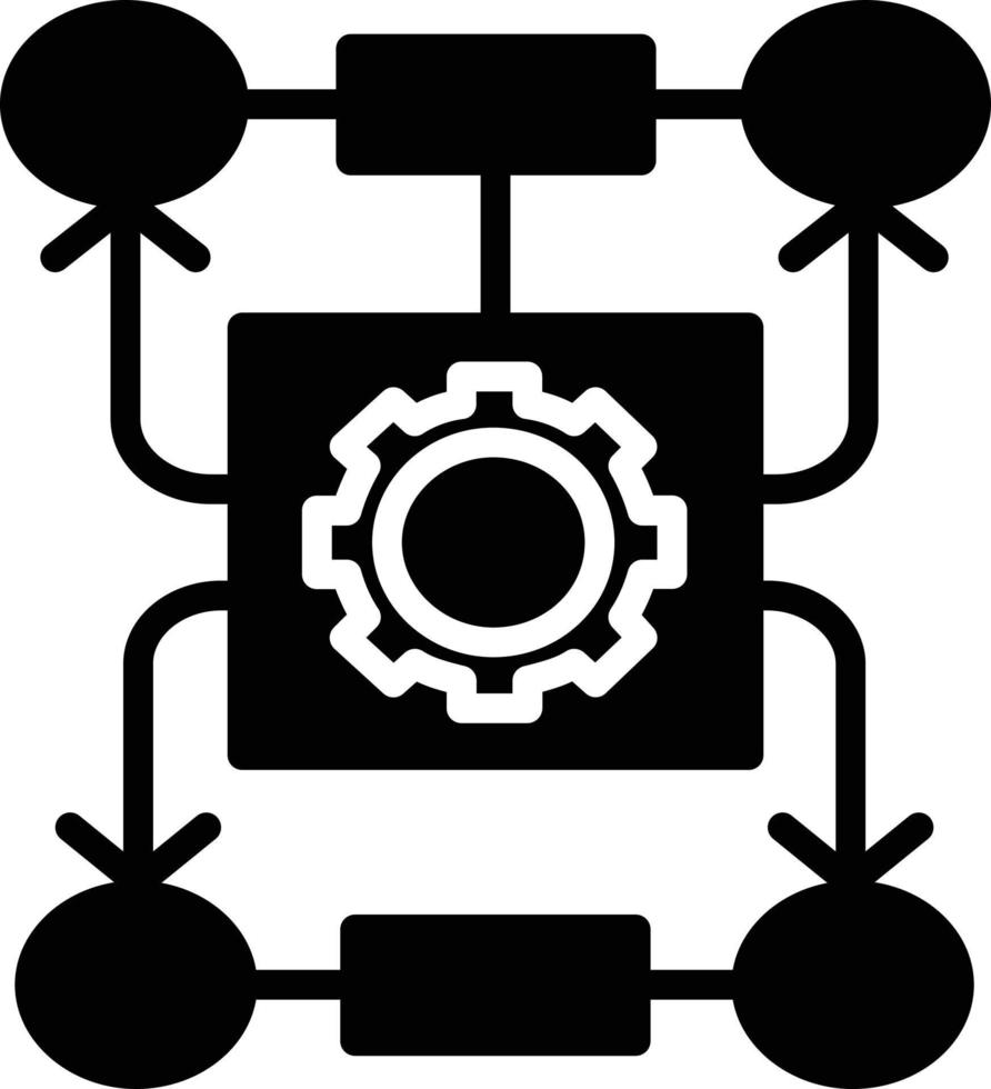 Algorithm Glyph Icon vector