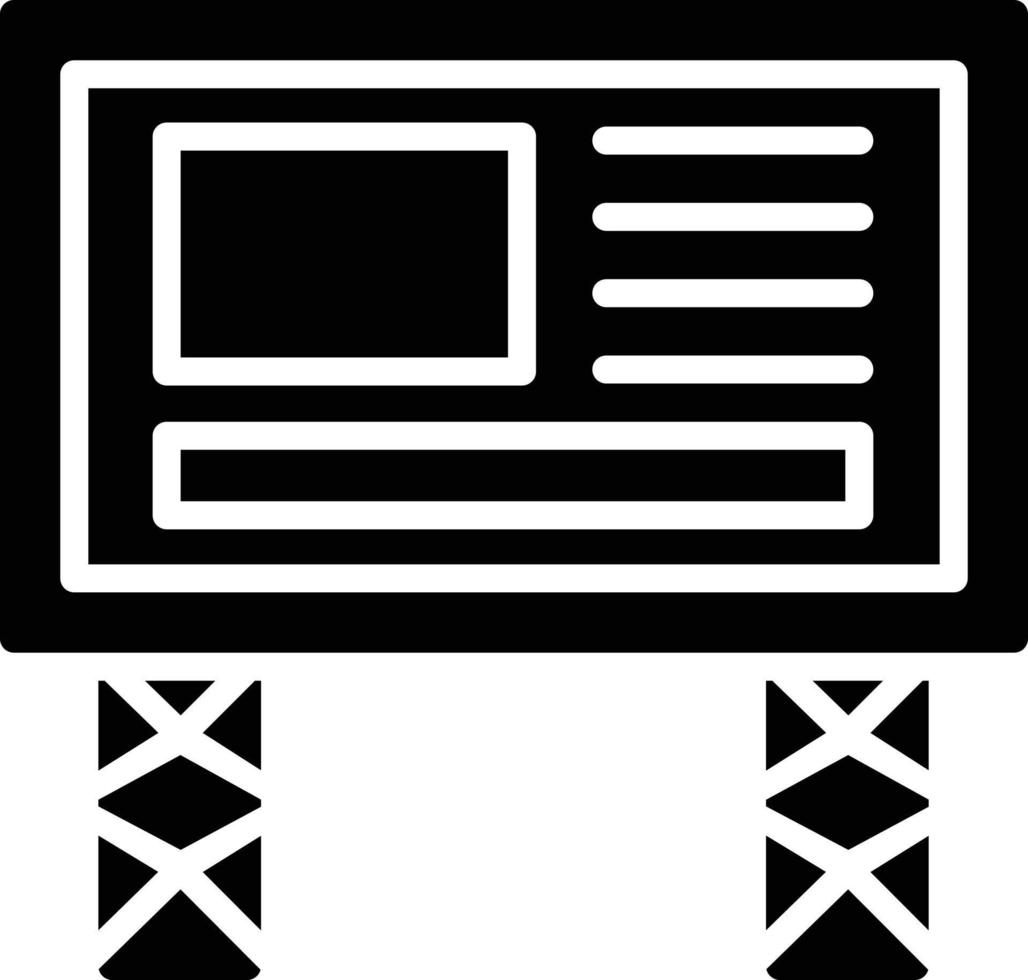 billboard Banner  Glyph Icon vector