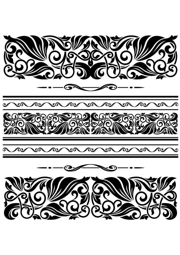 Decorative ornaments and patterns vector