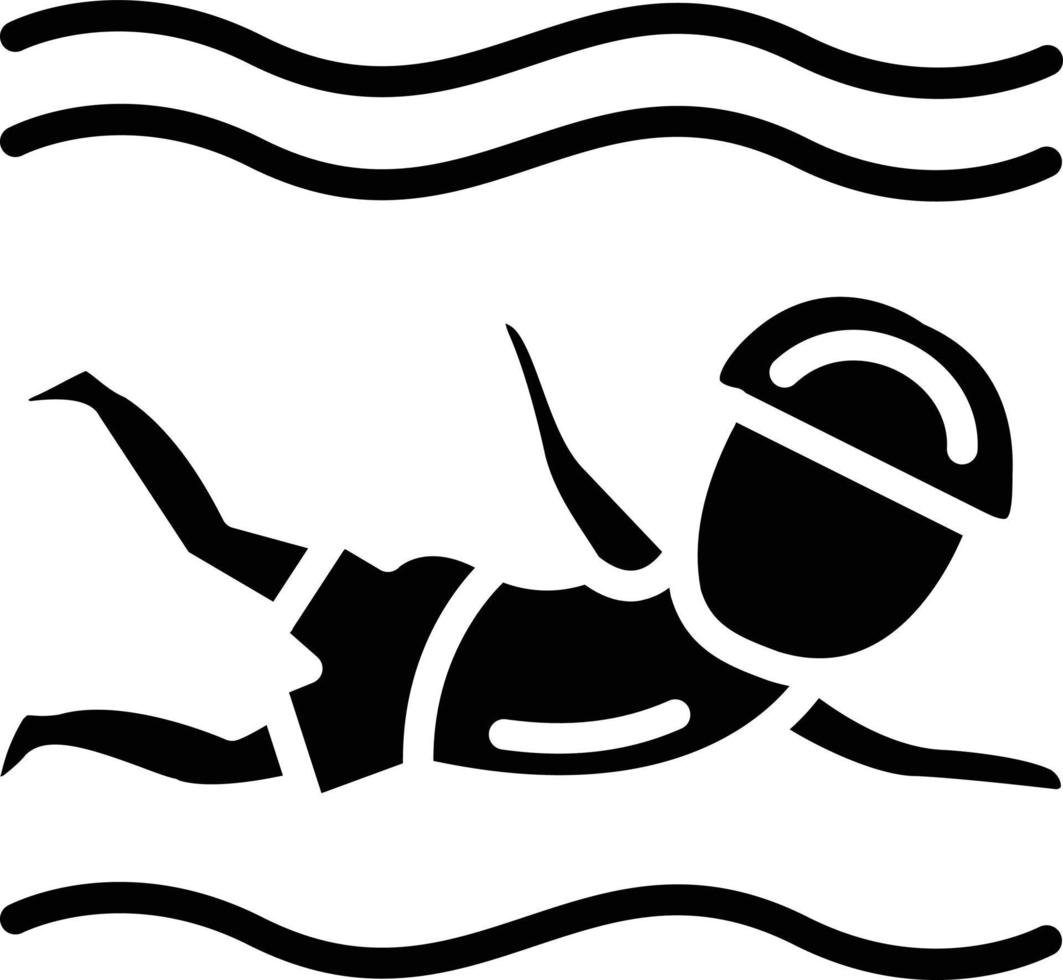 Swimmer Glyph Icon vector