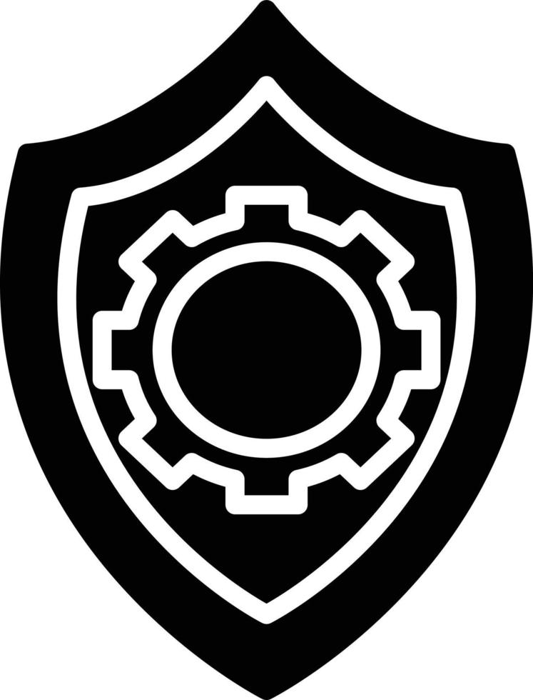 Data Protection Glyph Icon vector