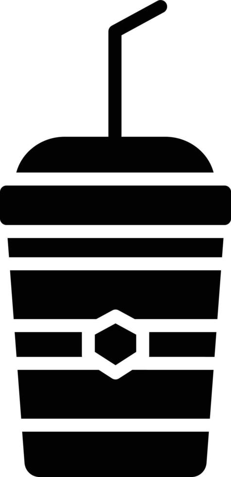 Cold Drink Glyph Icon vector