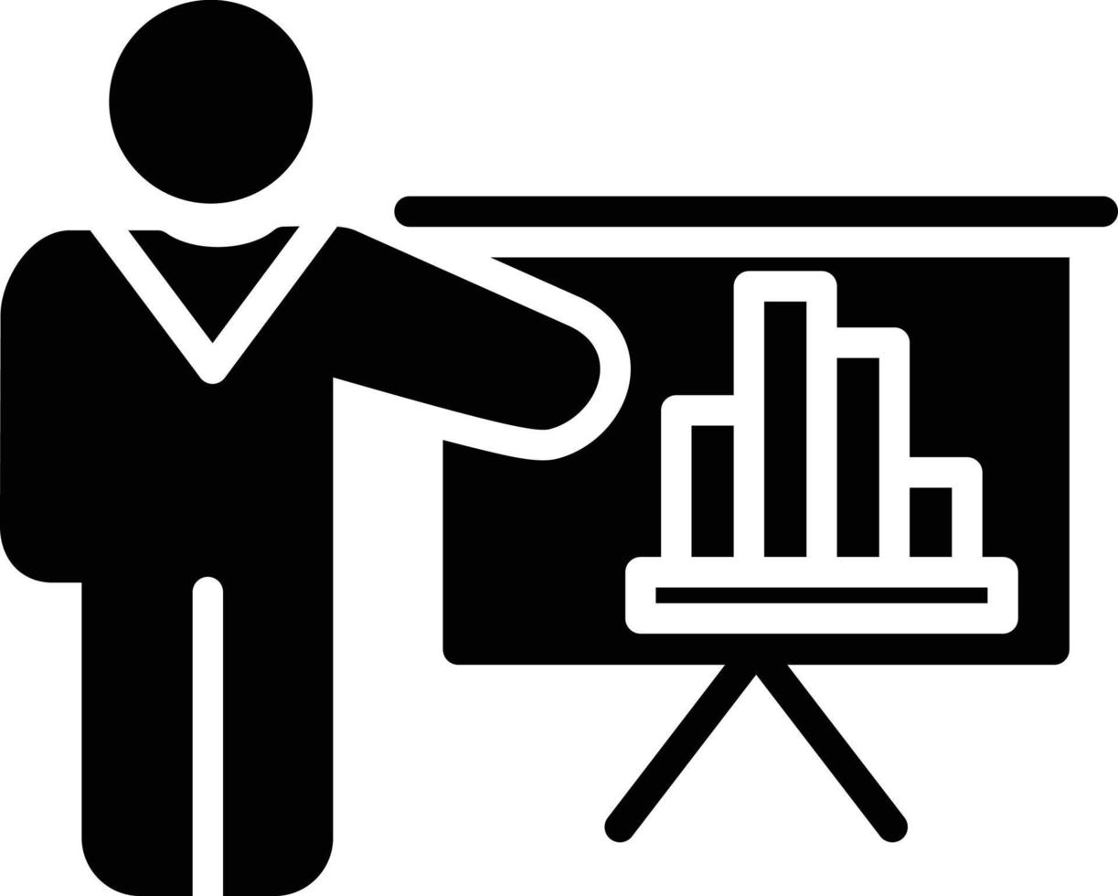 Business Presentation Glyph Icon vector