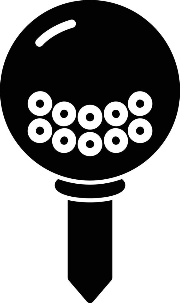 Ball Putter Glyph Icon vector