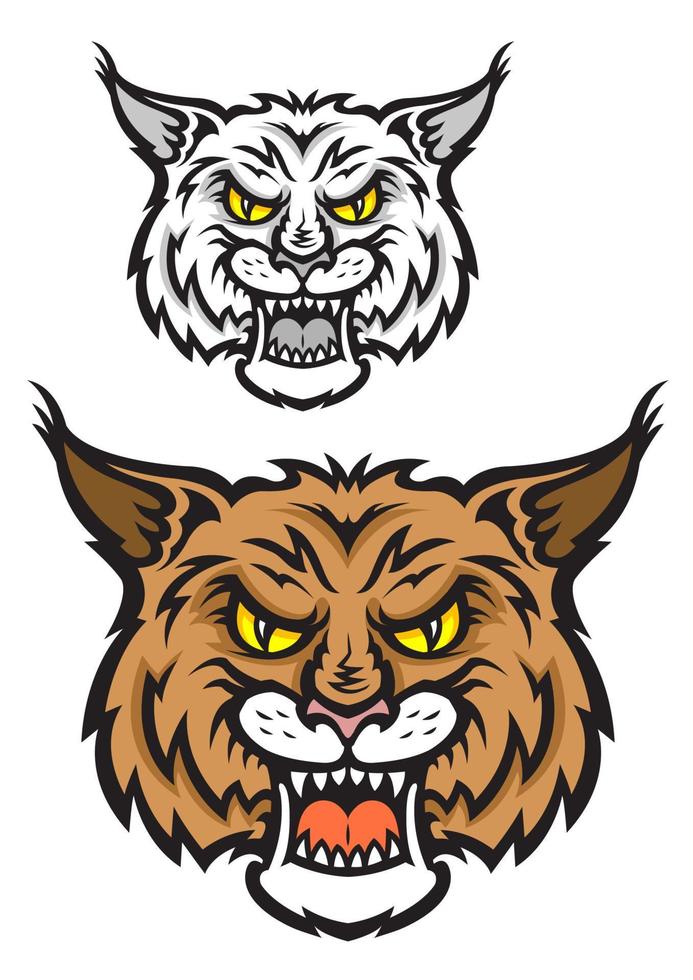 Lynx mascot character vector