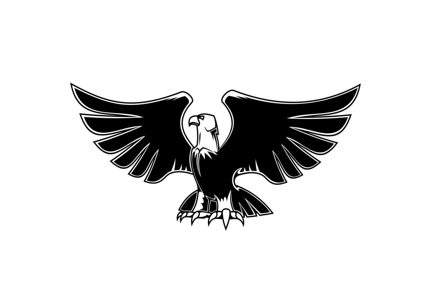 Majestic eagle with open wings vector