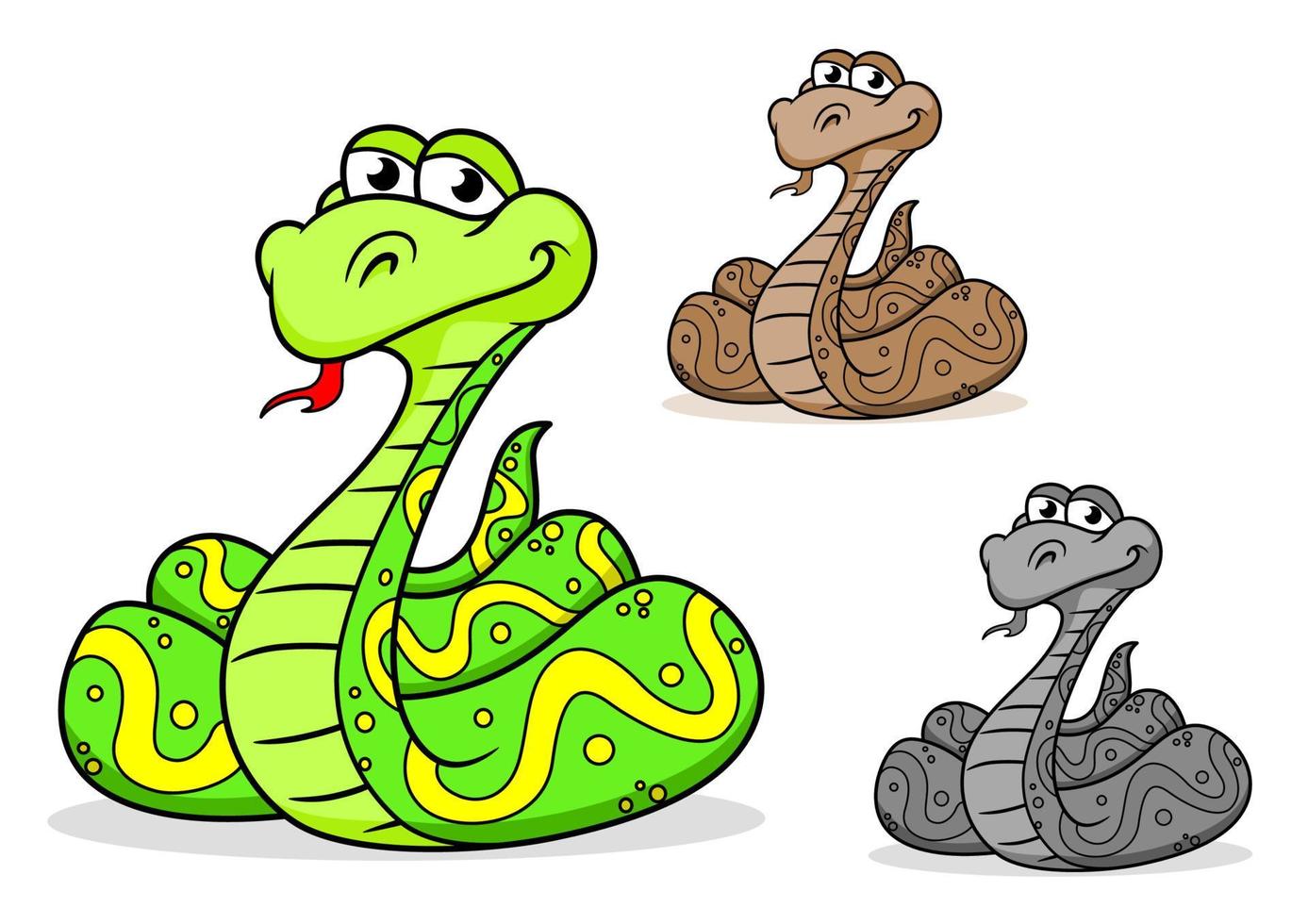 Cartoon python snake vector