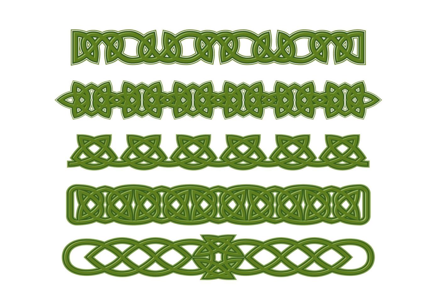 Green celtic ornaments vector