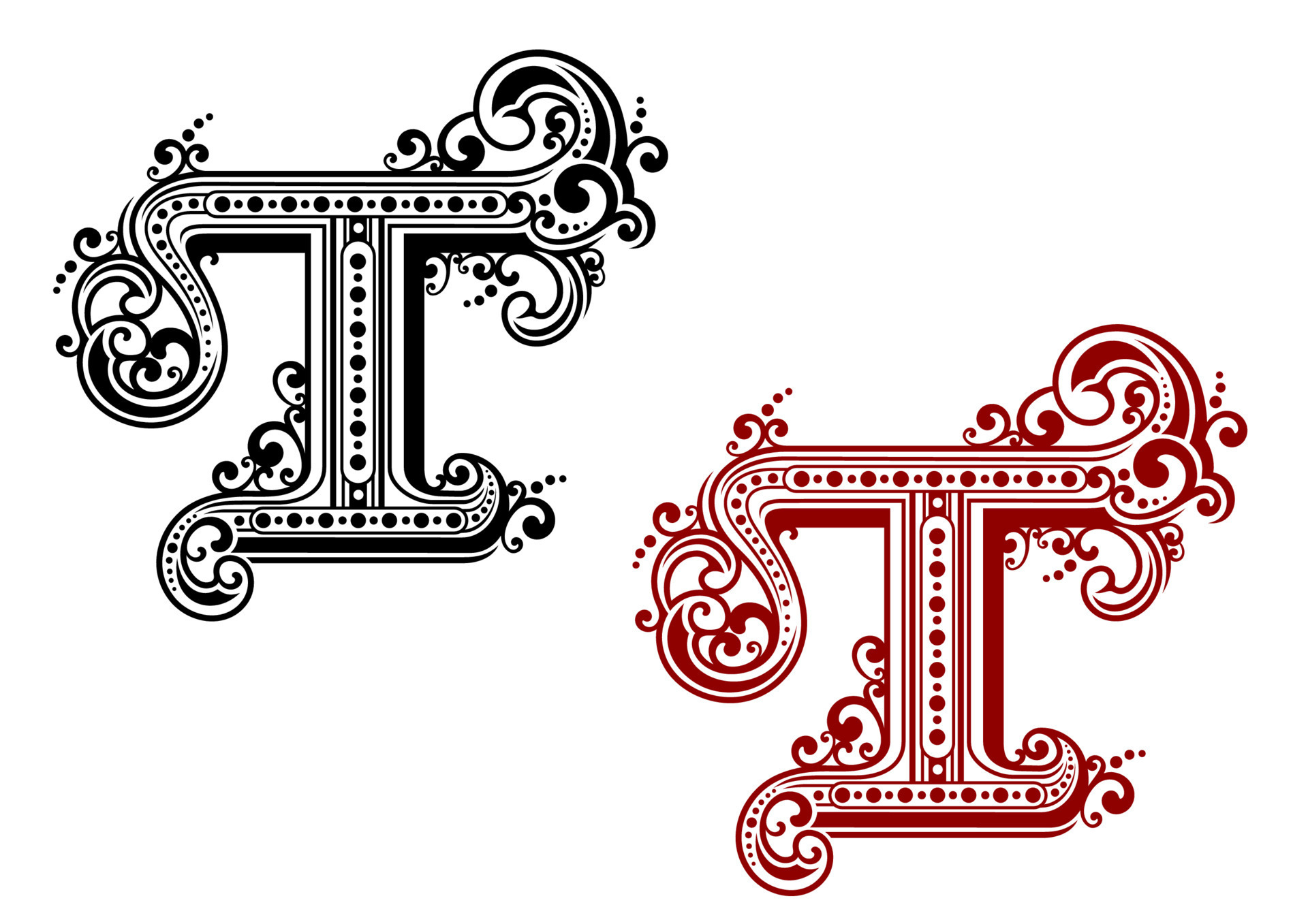 Capital letter T in retro style 11214722 Vector Art at Vecteezy